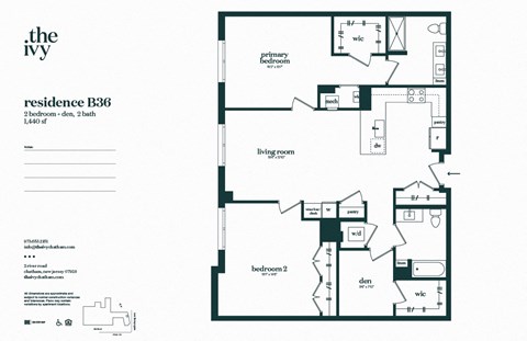 B36-AP-B27 Floor Plan at The Ivy, Chatham New Jersey
